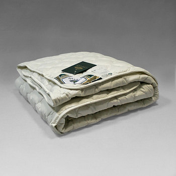 Одеяло Natures Благородный кашемир БК-О-4-3, полуторное, кашемировое, стеганое, всесезонное, 172х205 см, серебристо-серое с кантом